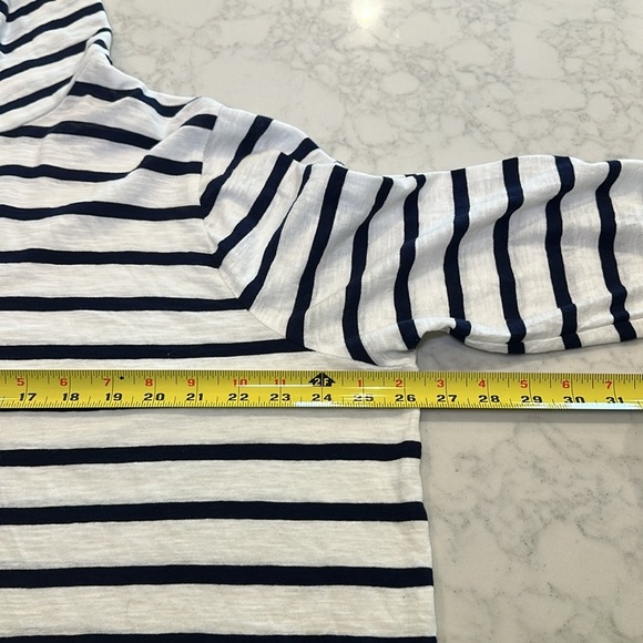 Madewell Whisper Cotton Turtleneck Striped Black White Size 3X - Picture 5 of 5